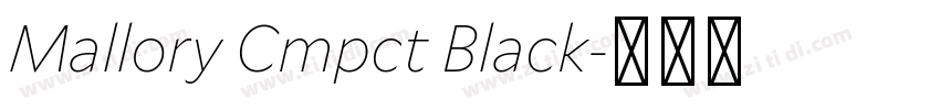 Mallory Cmpct Black字体转换